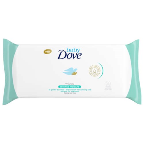 Picture of DOVE BABY - WIPES - SENSITVE MOISTURE - 50'S