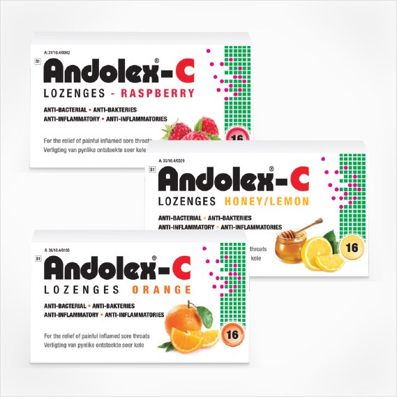 Picture of ANDOLEX C - LOZENGES - ASSORTED FLAVOURS - 16'S