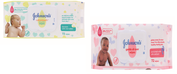 Picture of JOHNSON'S BABY WIPES COTTON TOUCH - 72'S