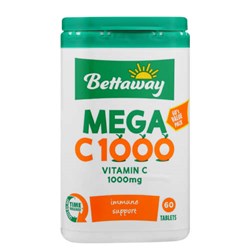 Picture of BETTAWAY MEGA C 1000 TABLETS - 60's