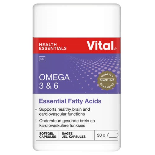 Picture of VITAL OMEGA 3 & 6 CAPSULES - 30'S