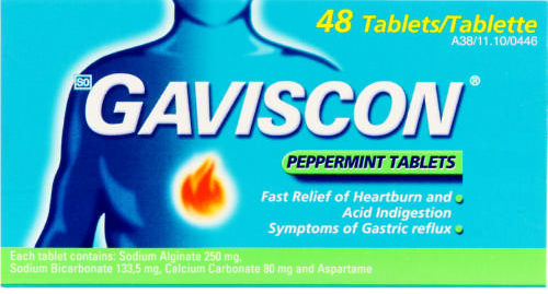 Picture of GAVISCON PEPPERMINT TABS  - 48'S
