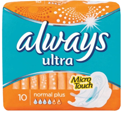 Picture of ALWAYS ULTRA NORMAL PLUS 10'S