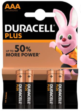 Picture of DURACELL PLUS BATTERIES - AAA - 4'S
