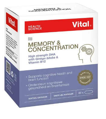 Picture of VITAL MEMORY & CONCENTRATION CAPSULES - 60'S