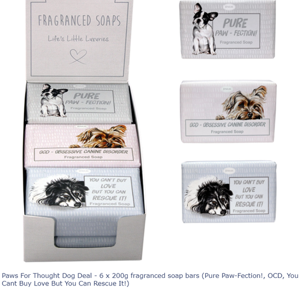 Picture of PAWS FOR THOUGHT SOAP BARS - DOGS ASSORTED