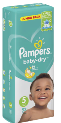 Picture of PAMPERS ACTIVE BABY-DRY NAPPIES - JUMBO PACKS